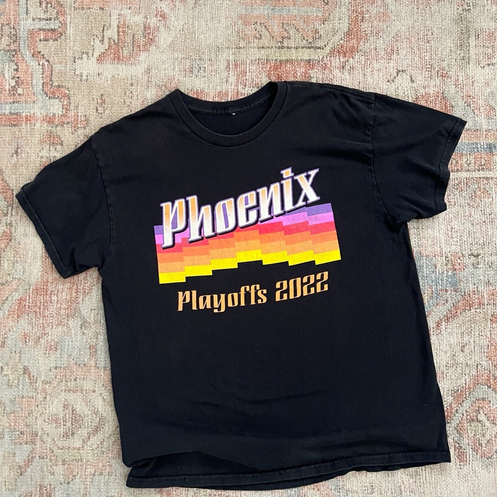 Phoenix Suns NBA Black and Purple Short Sleeve Tees
